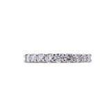 Round Eternity Small Diamond Band Ring in 18k White Gold - Artisan Carat
