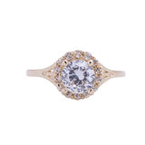 April "Diamond" CZ Gem Birthstone Ring in 14k Yellow Gold - Artisan Carat