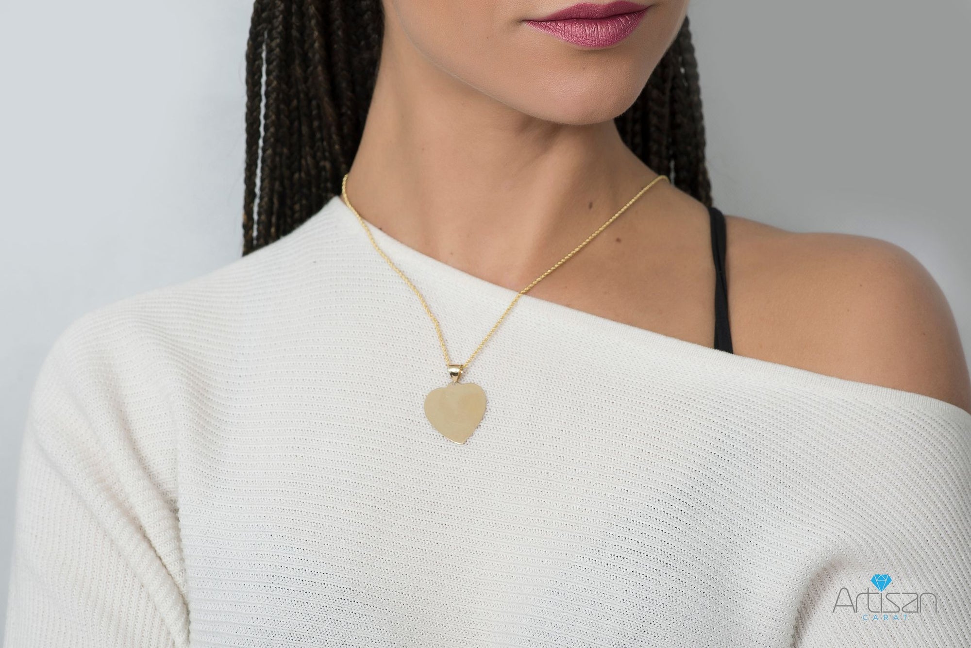 Large Inlay & Diamond Long Heart Necklace – Ali Weiss Jewelry