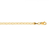 14k Gold Mariner Chain Necklace 3mm - Artisan Carat