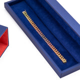 Cuban Link Multi Gem Encrusted Bracelet in 18k Yellow Gold - Artisan Carat