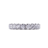 Round Eternity Large Diamond Band Ring in 18k White Gold - Artisan Carat