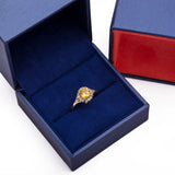 November Yellow Topaz CZ Gem Birthstone Ring in 14k Yellow Gold - Artisan Carat