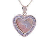 I LOVE YOU Heart CZ Pendant with Necklace in 14k Yellow Gold - Artisan Carat