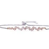 Complete Diamond Branch Pendant Adjustable Bolo Bracelet in 18k Rose and White Gold - Artisan Carat