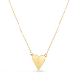 14K Gold Elongated Heart Necklace - Artisan Carat