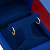Small Rope Design Hoop Earrings in 14k Yellow Gold - Artisan Carat