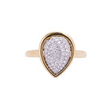 Pear-Shaped Diamond Ring in 18k Yellow Gold - Artisan Carat