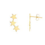 14K Gold Star Ear Climber Earrings - Artisan Carat