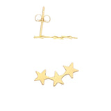 14K Gold Star Ear Climber Earrings - Artisan Carat