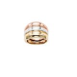 14K Gold Tri-Color Trinity Fashion Ring - Artisan Carat