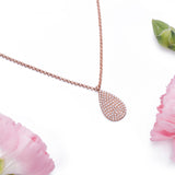 Pear Shape Diamond Pendant with Necklace in 18k Rose Gold - Artisan Carat