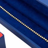 Round Beads Bezel Set Diamond Tennis Bracelet in 18k Yellow Gold - Artisan Carat