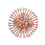 Fuchsia Multi Stem Diamond Ring in 18k Rose Gold.