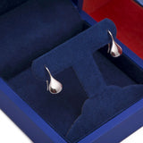 Teardrop Threader Earrings in 14k White Gold - Artisan Carat
