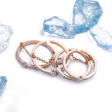 Connect Four Band Diamond Ring Bracelet in 18k Rose Gold - Artisan Carat