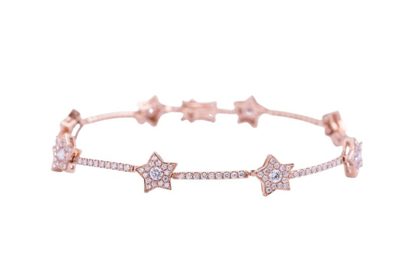 Gold And Pink Star Bracelet
